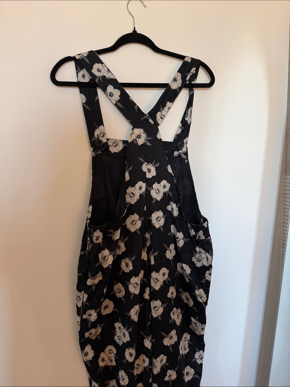 Smash + Tess Black Jumpsuit with Cream Floral Print - Picture 5 of 6